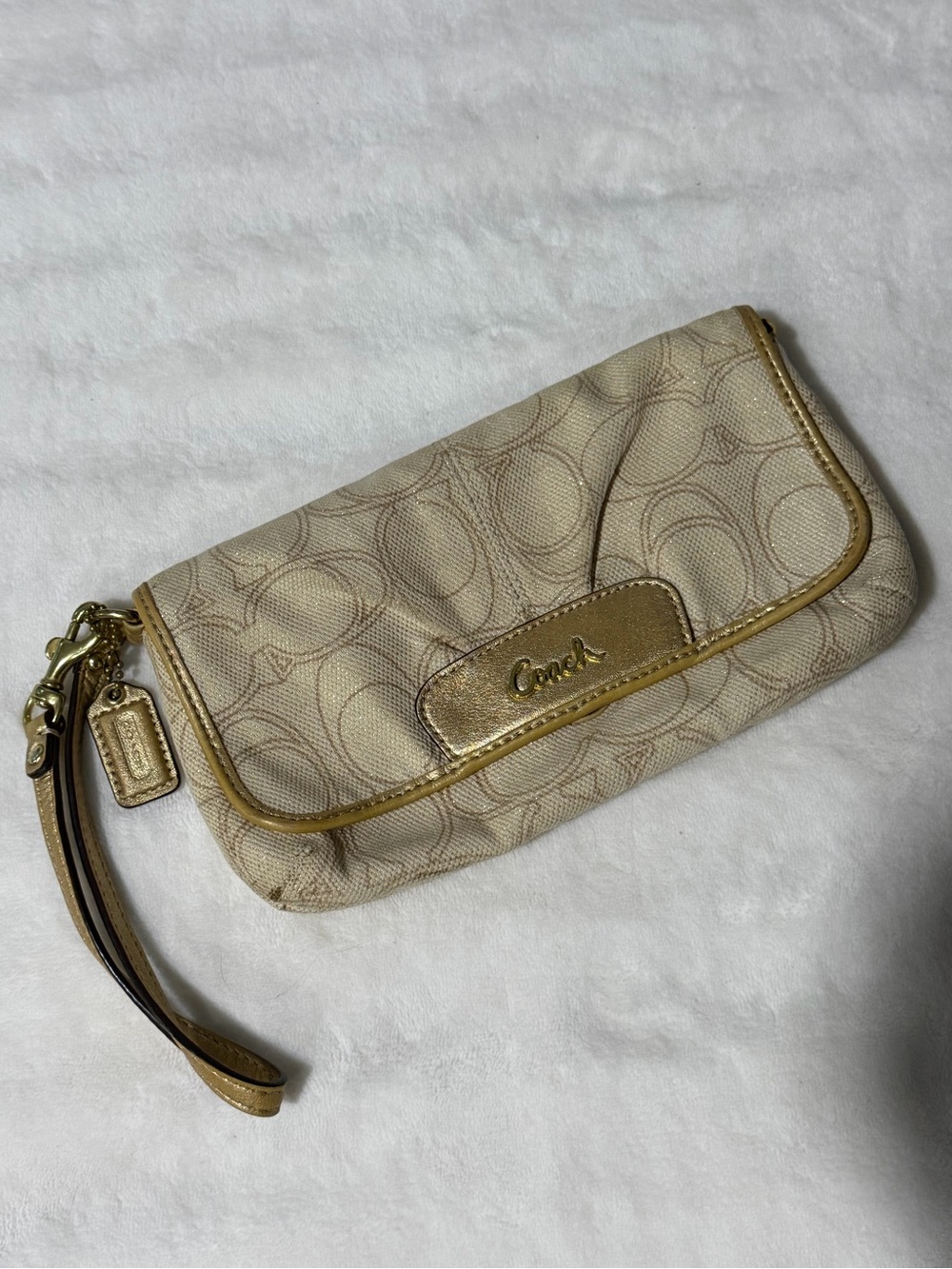 Coach Signature Wristlet Clutch - As Is
